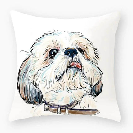 Watercolor Dog Cartoon Pillows Decor – Mad Fly Essentials