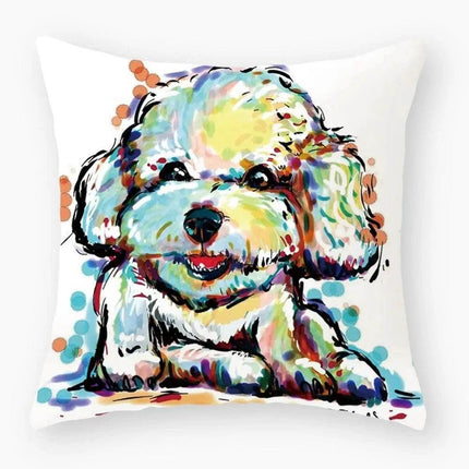 Watercolor Dog Cartoon Pillows Decor – Mad Fly Essentials