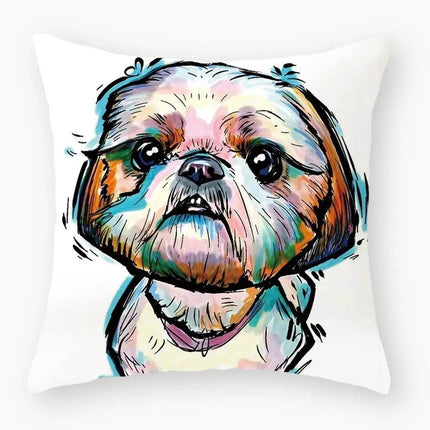 Watercolor Dog Cartoon Pillows Decor – Mad Fly Essentials