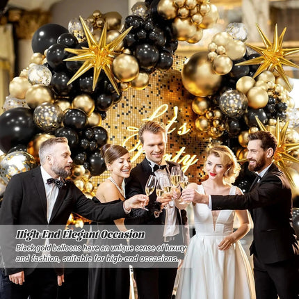 Wedding Decor Black Gold Balloon Garland Arch Kits Party Decor - Wedding Decor - Hviero - Mad Fly Essentials