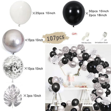 Wedding Decor Black Gold Balloon Garland Arch Kits Party Decor - Wedding Decor - Hviero - Mad Fly Essentials