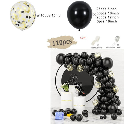 Wedding Decor Black Gold Balloon Garland Arch Kits Party Decor - Wedding Decor - Hviero - Mad Fly Essentials