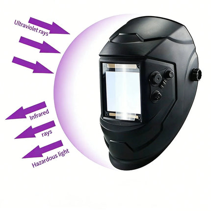 Welding Mask Black Light sensitive probes Solar Powered Helmet - Welding Mask - JALU - Mad Fly Essentials