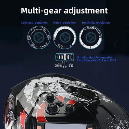Welding Mask Eara 4.4rc DINS13 Solar Auto Dim Mask - Welding Mask - GUUELD - Mad Fly Essentials