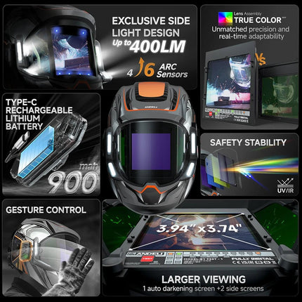 Welding Mask OPTICAL ANDELI MASK Auto Helmet - Welding Mask - ANDELI - Mad Fly Essentials