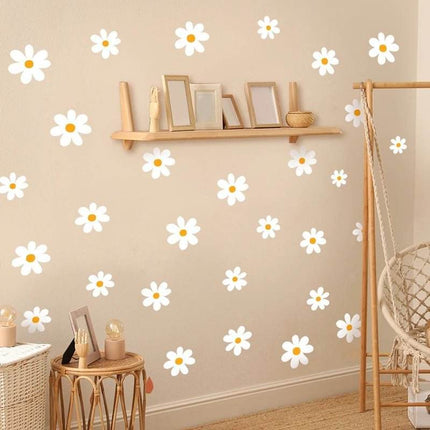 White Daisy Floral 3D Wall Sticker - Mad Fly Essentials