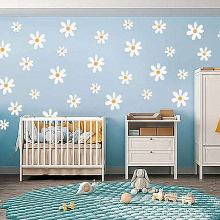 White Daisy Floral 3D Wall Sticker - 3D Wall Sticker - ZOOYOO - Mad Fly Essentials