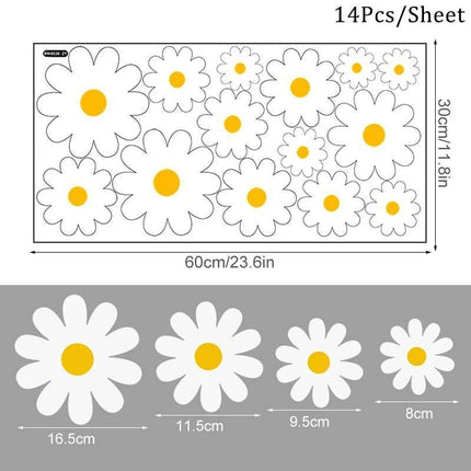 White Daisy Floral 3D Wall Sticker - 3D Wall Sticker - ZOOYOO - Mad Fly Essentials