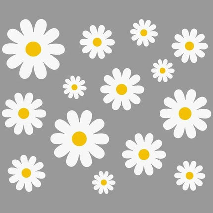 White Daisy Floral 3D Wall Sticker - 3D Wall Sticker - ZOOYOO - Mad Fly Essentials