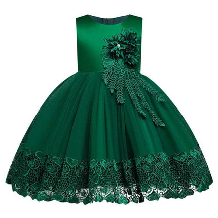 White Wedding Birthday Party Floral Girl Party Dress - Party Dress - Bibihou - Mad Fly Essentials