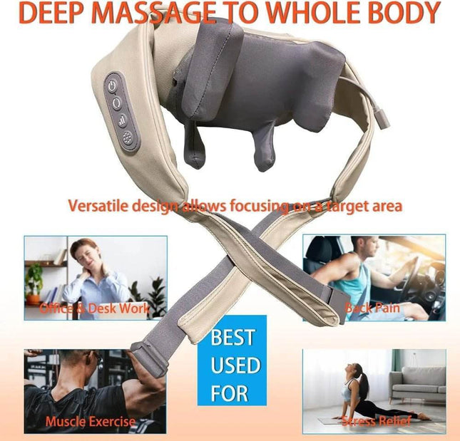 Wireless 20w Kneading Back Neck Massager - Massager - Mad Fly Essentials - Mad Fly Essentials