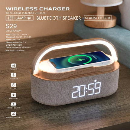 Wireless Fast Charging Station Alarm Clock - Alarm Clock - COLSUR - Mad Fly Essentials