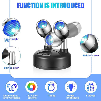 Wireless RGB 2pk Rotatable Spotlights LED Landscape Light - LED Landscape Light - JGT - Mad Fly Essentials