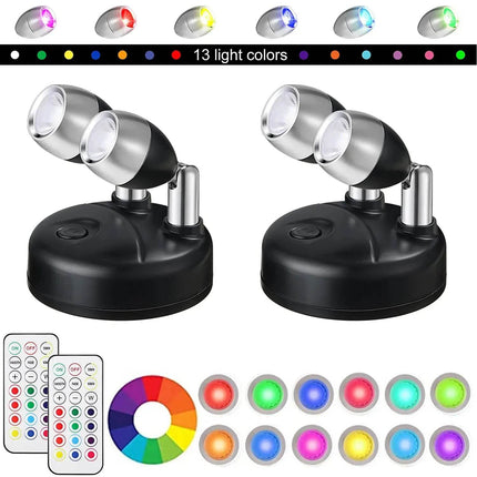 Wireless RGB 2pk Rotatable Spotlights LED Landscape Light - LED Landscape Light - JGT - Mad Fly Essentials