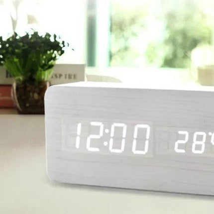 Wireless Wooden Digital LED Alarm Clock - Alarm Clock - Niditon - Mad Fly Essentials