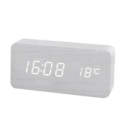 Wireless Wooden Digital LED Alarm Clock - Alarm Clock - Niditon - Mad Fly Essentials
