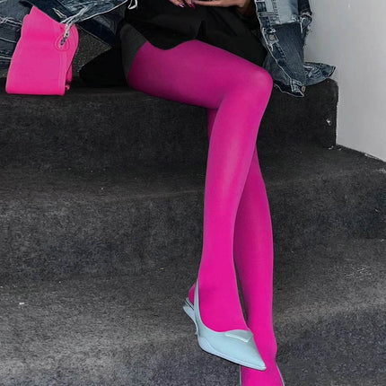 Women 120D Elegant Black Pink Breathable Pantyhose Hosiery - Hosiery - Cosplay Costumes - Mad Fly Essentials