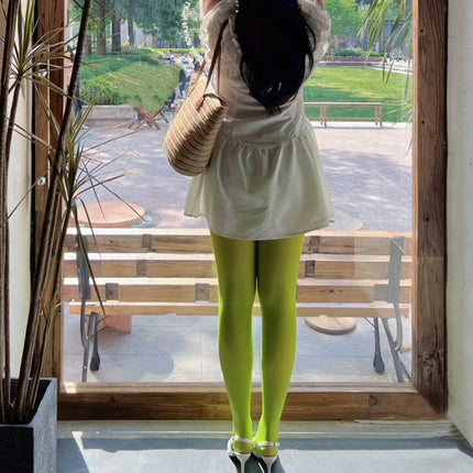 Women 120D Elegant Black Pink Breathable Pantyhose - Mad Fly Essentials