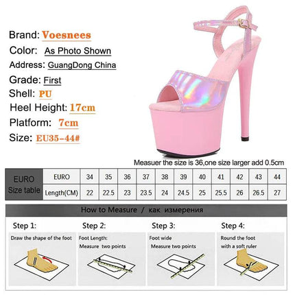 Women 17cm Platform Laser High Heels - High Heels - Voesnees - Mad Fly Essentials