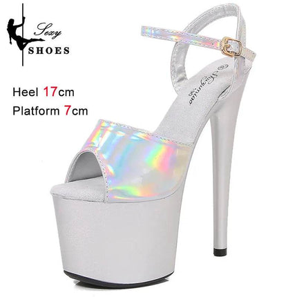 Women 17cm Platform Laser High Heels - High Heels - Voesnees - Mad Fly Essentials