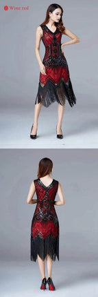 Women 1920s Great Gatsby Sequin Party Dress - Mad Fly Essentials