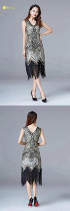 Women 1920s Great Gatsby Sequin Party Dress - Party Dress - Vila&Yomi - Mad Fly Essentials