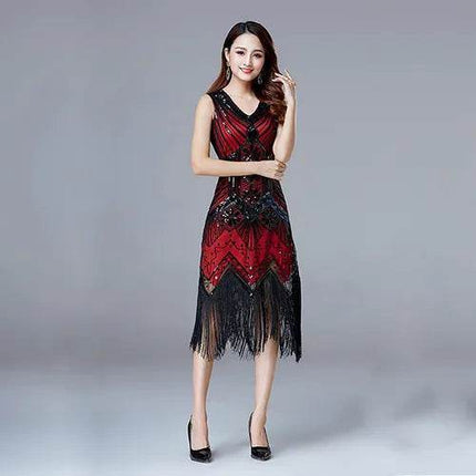Women 1920s Great Gatsby Sequin Party Dress - Party Dress - Vila&Yomi - Mad Fly Essentials