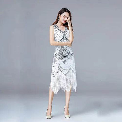 Women 1920s Great Gatsby Sequin Party Dress - Party Dress - Vila&Yomi - Mad Fly Essentials
