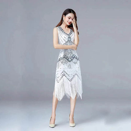 Women 1920s Great Gatsby Sequin Party Dress - Party Dress - Vila&Yomi - Mad Fly Essentials