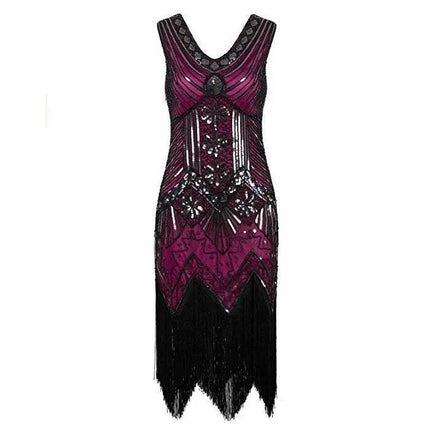 Women 1920s Great Gatsby Sequin Party Dress - Mad Fly Essentials