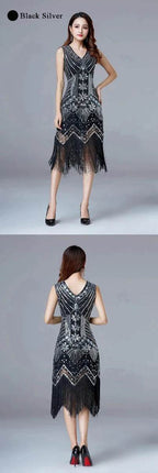 Women 1920s Great Gatsby Sequin Party Dress - Party Dress - Vila&Yomi - Mad Fly Essentials