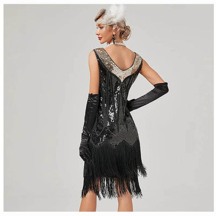 Women 1920s Sequin Great Gatsby Costume Dress - Costume Dress - Costumes Plus - Mad Fly Essentials