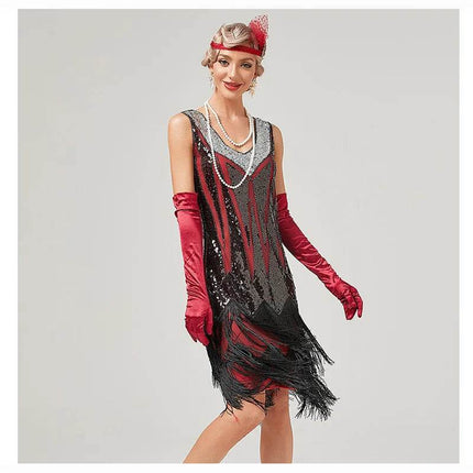 Women 1920s Sequin Great Gatsby Costume Dress - Costume Dress - Costumes Plus - Mad Fly Essentials