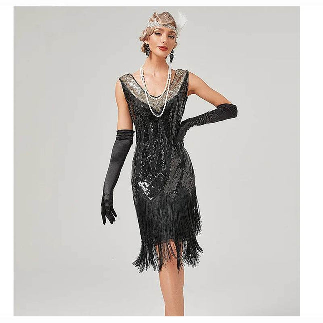 Women 1920s Sequin Great Gatsby Costume Dress - Costume Dress - Costumes Plus - Mad Fly Essentials