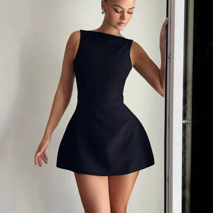 Women Backless Slim Summer Mini Dress - Mini Dress - LEMISHION - Mad Fly Essentials
