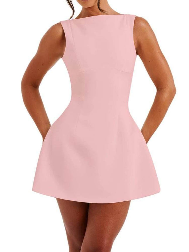 Women Backless Slim Summer Mini Dress - Mini Dress - LEMISHION - Mad Fly Essentials