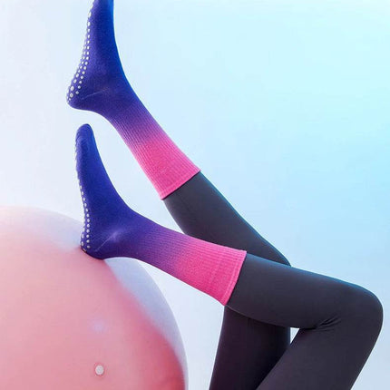 Women 2pair Gradient Mid - Tube Yoga Socks - Socks - Tubular - Mad Fly Essentials