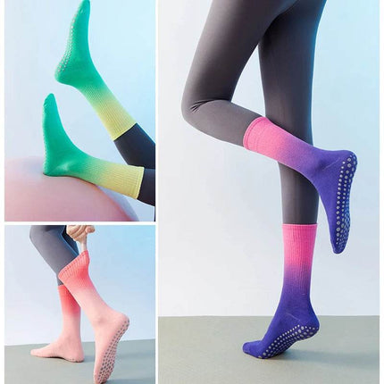 Women 2pair Gradient Mid - Tube Yoga Socks - Socks - Tubular - Mad Fly Essentials