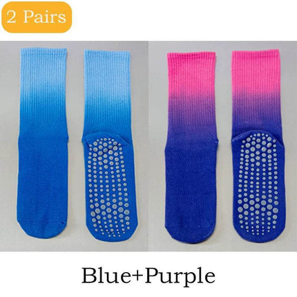 Women 2pair Gradient Mid - Tube Yoga Socks - Socks - Tubular - Mad Fly Essentials