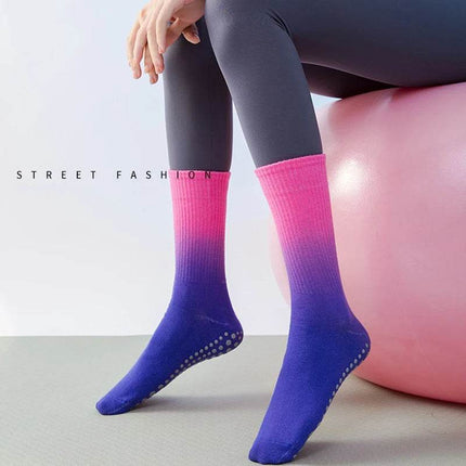 Women 2pair Gradient Mid - Tube Yoga Socks - Socks - Tubular - Mad Fly Essentials