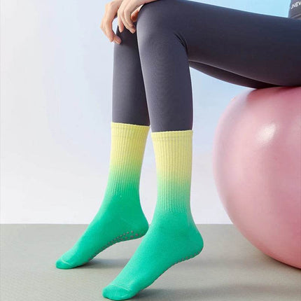 Women 2pair Gradient Mid - Tube Yoga Socks - Socks - Tubular - Mad Fly Essentials