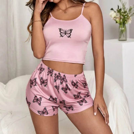 Women 2pc Butterfly Pajama Sleepwear Set - Sleepwear Set - Animal Unicorn - Mad Fly Essentials
