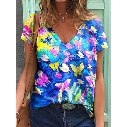 Women 3D Butterfly Summer Graphic Shirt - Shirt - Boho Girl - Mad Fly Essentials