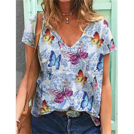 Women 3D Butterfly Summer Graphic Shirt - Shirt - Boho Girl - Mad Fly Essentials