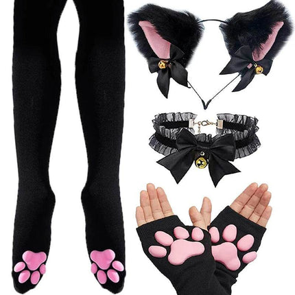 Women 3D Cat Paw Gloves High Socks - Socks - NCEE - Mad Fly Essentials