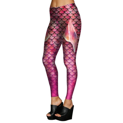 Women 3D Fish Scale Mermaid Fitness Leggings - Fitness Leggings - FCCEXIO - Mad Fly Essentials