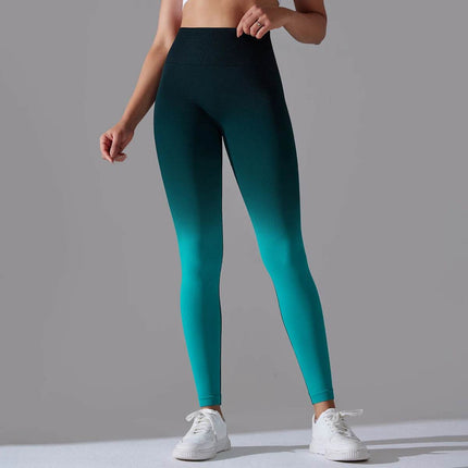 Women 3D Gradient High - Waist Fitness Leggings - Fitness Leggings - ASHEYWR - Mad Fly Essentials