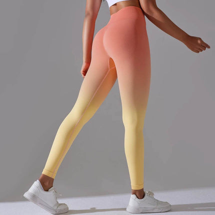 Women 3D Gradient High - Waist Fitness Leggings - Fitness Leggings - ASHEYWR - Mad Fly Essentials