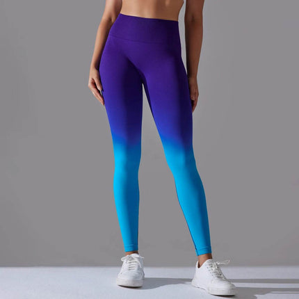 Women 3D Gradient High - Waist Fitness Leggings - Fitness Leggings - ASHEYWR - Mad Fly Essentials