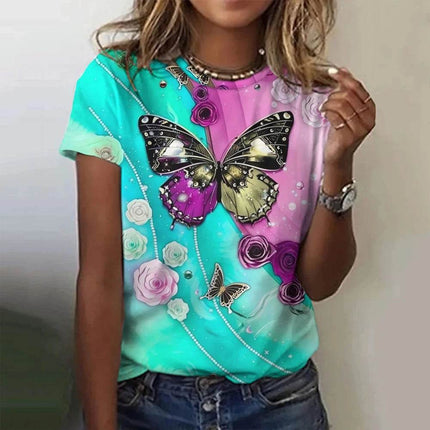 Women 3D Summer Butterfly Casual Shirt - Shirt - FiLiFiTi - Mad Fly Essentials
